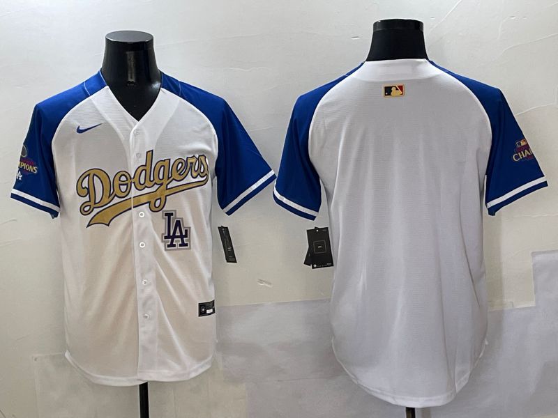 Men Los Angeles Dodgers Blank White Blue Gold Game Nike 2025 MLB Jersey style 4297->los angeles dodgers->MLB Jersey